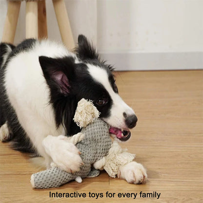 Squeaky Lion, Wolf, & Elephant Plush Toys for Dogs