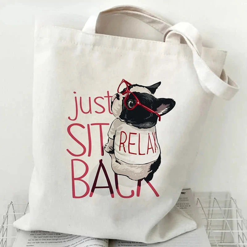 French Bulldog Fashion Canvas Tote - Cute & Versatile
