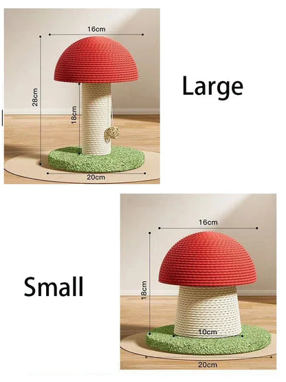 Mystery Paw Mushroom Cat Scratching Post - Whimsical Fun for Your Feline!