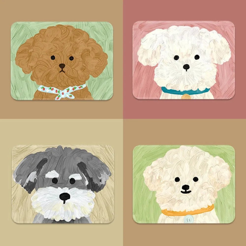 Mystery Paw Cartoon Dog Keyboard Mat - Fun Anti-Slip Desk Accessory