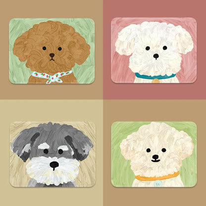 Mystery Paw Cartoon Dog Keyboard Mat - Fun Anti-Slip Desk Accessory