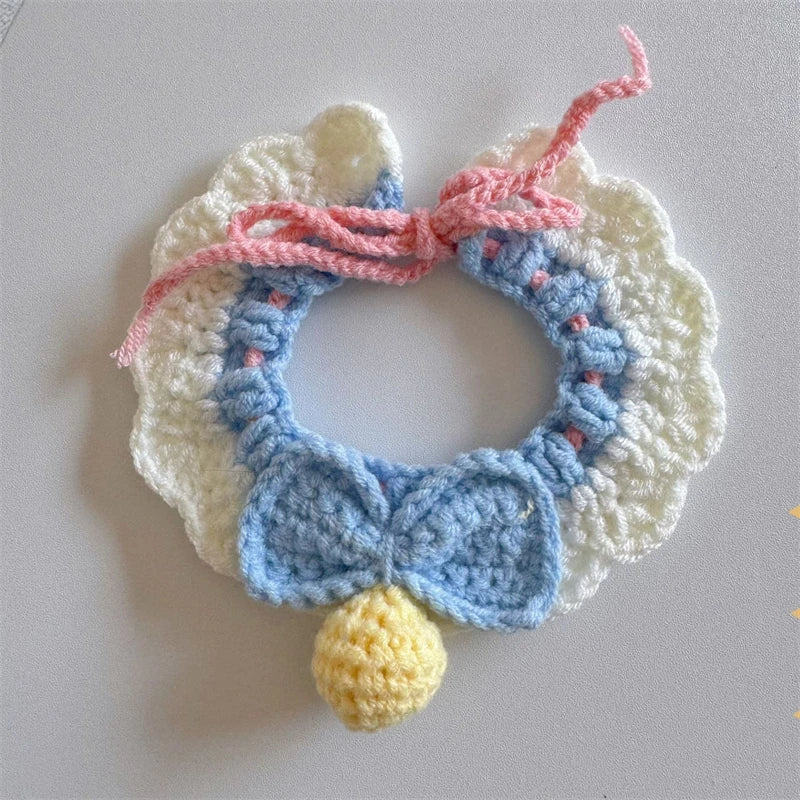 Cozy Wool Pet Necklaces & Collars for Cats and Small Dogs