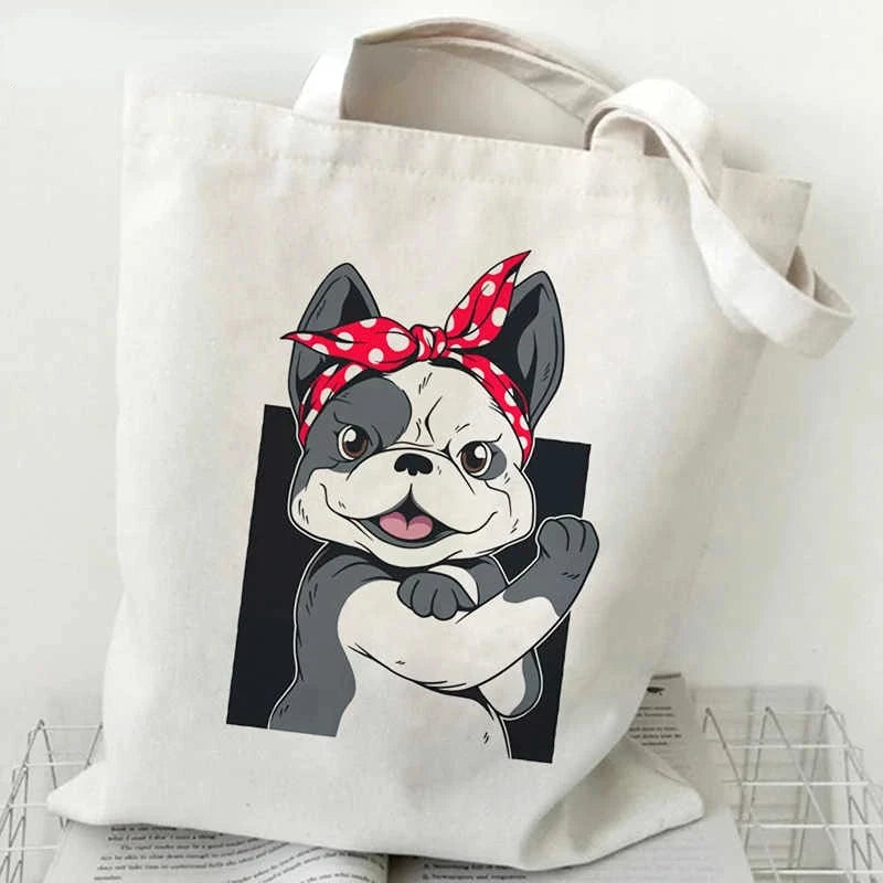 French Bulldog Fashion Canvas Tote - Cute & Versatile