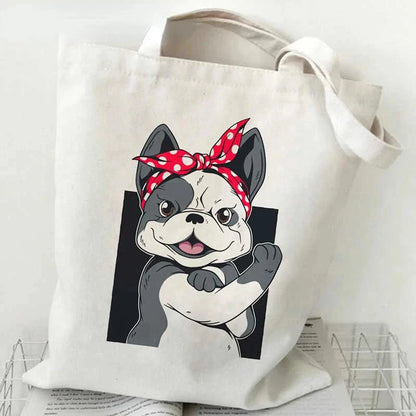 French Bulldog Fashion Canvas Tote - Cute & Versatile