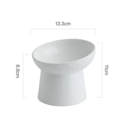 Nordic Style Elevated Ceramic Pet Bowls for Cats & Dogs