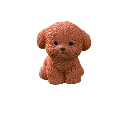 3D Cute Puppy Shoe Charms: Brown Teddy Dog Buckles for Sandals & Clogs