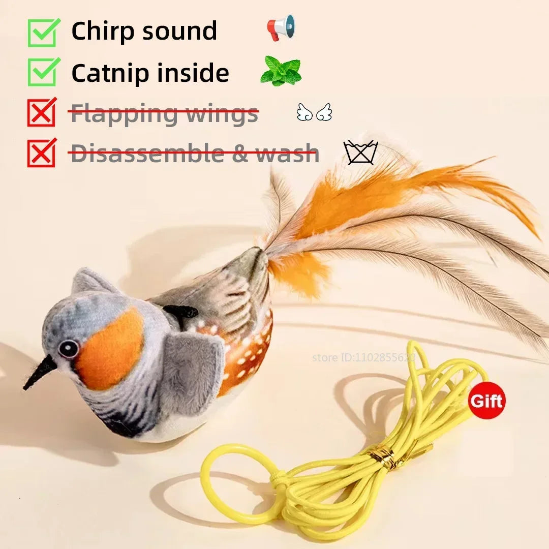 Mystery Paw Bird Chirping Toy for Cats & Dogs - Interactive Fun with Catnip