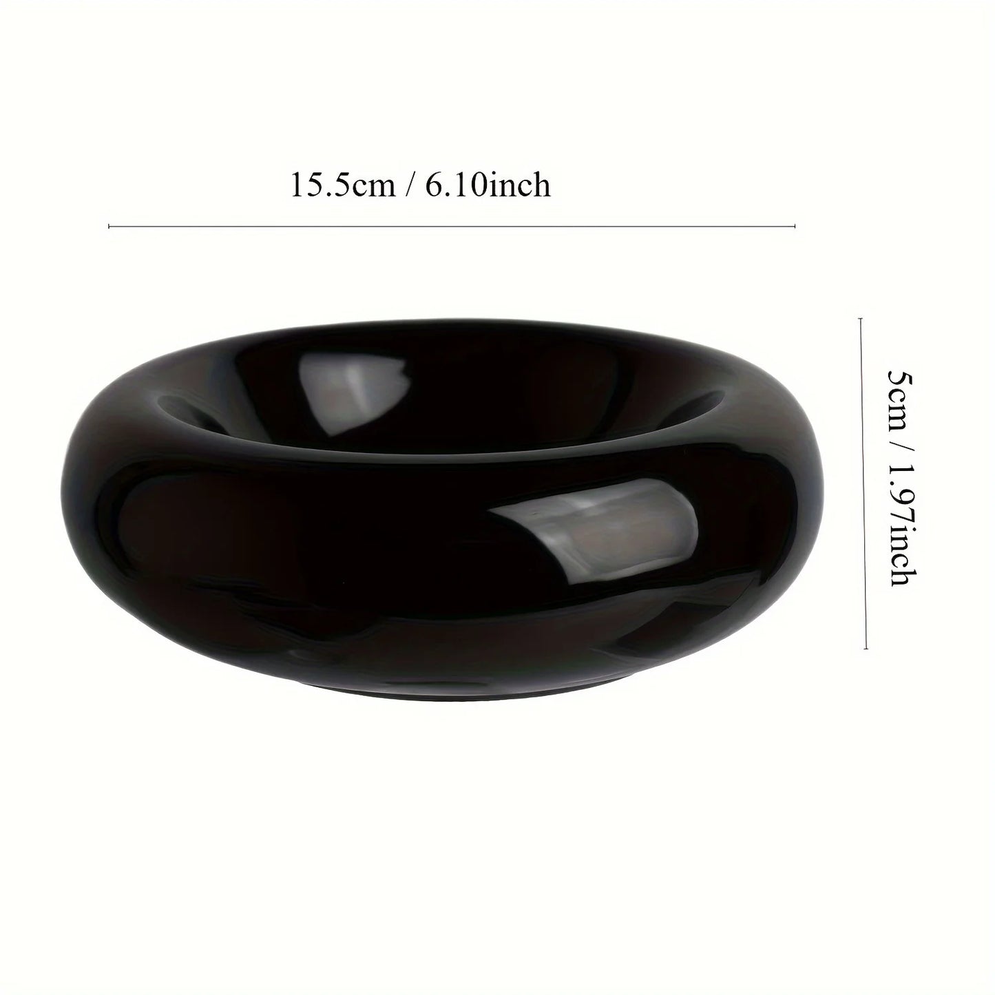 Mystery Paw Ceramic Donut Cat Bowl - Anti-Slip & Stylish