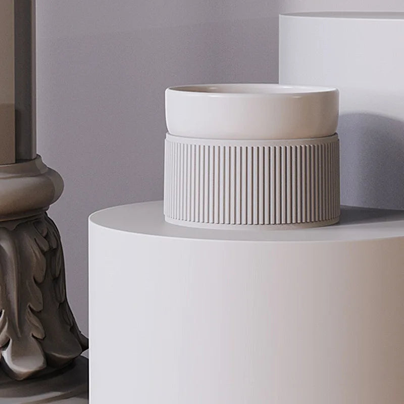 Elevated Ceramic Cat & Dog Bowl Feeder - Double Bowl Set