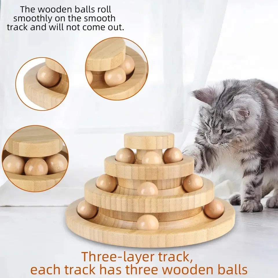 Mystery Paw Cat Rotary Play Ball - Interactive Fun for Felines!