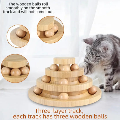 Mystery Paw Cat Rotary Play Ball - Interactive Fun for Felines!