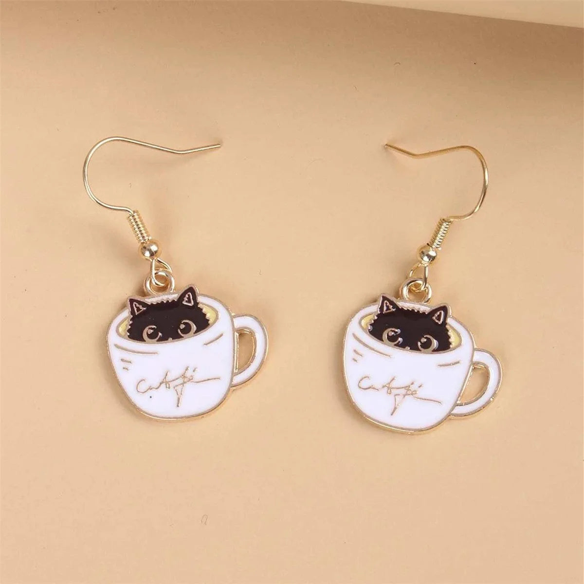 Vintage Black Pawprint Drop Earrings - Perfect Gift for Pet Lovers