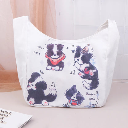 Mystery Paw Fresh Green Puppy Shoulder Bag - Stylish and Spacious Tote