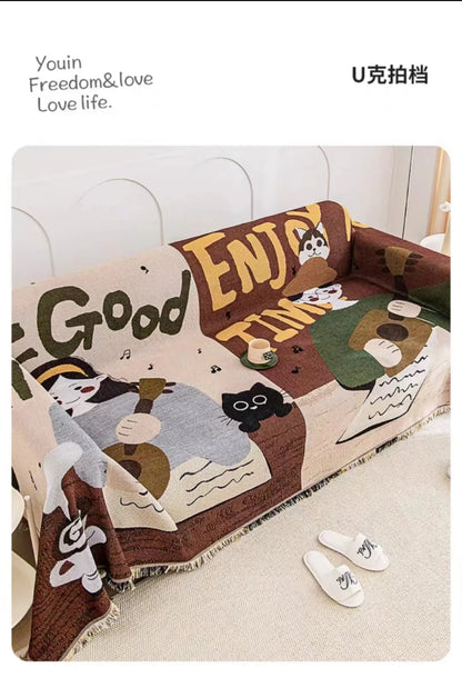 Mystery Paw All-Season Sofa Cover Blanket