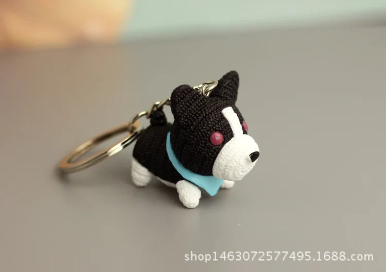Cartoon Resin Dog Keychain - Cute & Trendy Pet Pendant