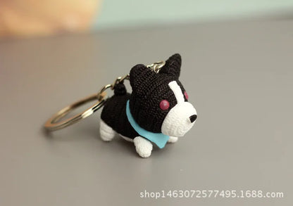 Cartoon Resin Dog Keychain - Cute & Trendy Pet Pendant