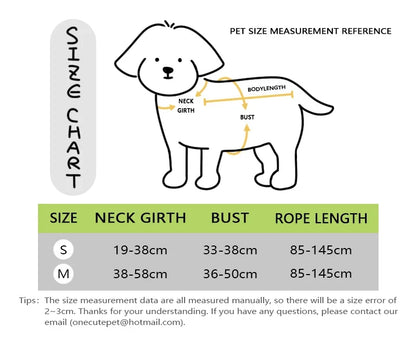 Mystery Paw Reflective H Shape Harness & Leash Set for Puppies & Cats