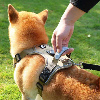 No Pull Adjustable Reflective Dog Harness with Airtag Holder - Mystery Paw