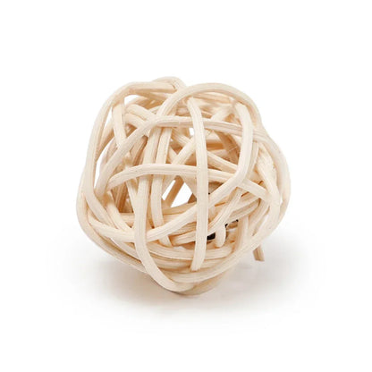 Funny Feather & Rattan Bell Balls - Interactive Cat Toys