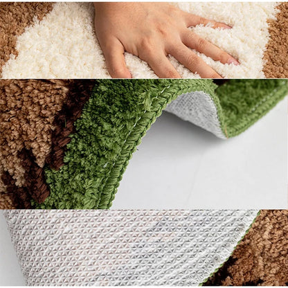 Mystery Paw Cartoon Cat-Shaped Bed Rug