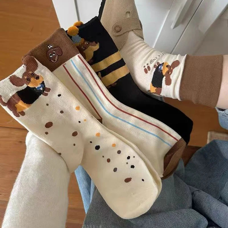 Playful Cartoon Sausage Dog Socks for Pet Lovers