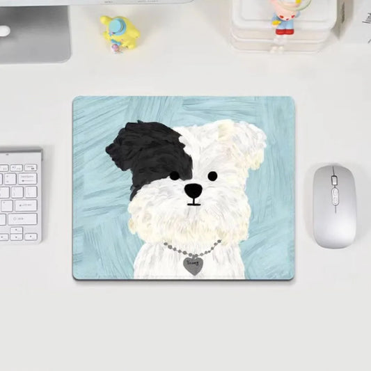 Mystery Paw Cartoon Dog Keyboard Mat - Fun Anti-Slip Desk Accessory