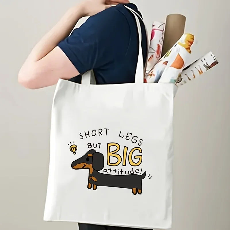Dachshund Delight Eco-Friendly Canvas Tote Bag for Pet Lovers