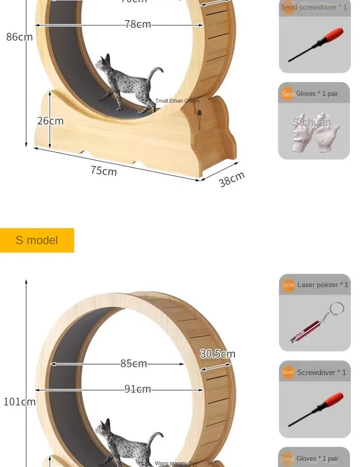 Eco-Friendly Cat Running Wheel - The Ultimate Exercise Equipment for Happy Cats