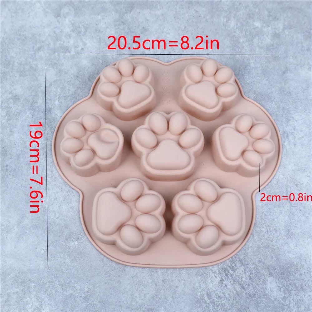 Mystery Paw Paw Print Silicone Mold for Pet Treats
