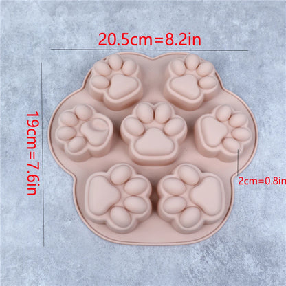 Mystery Paw Paw Print Silicone Mold for Pet Treats
