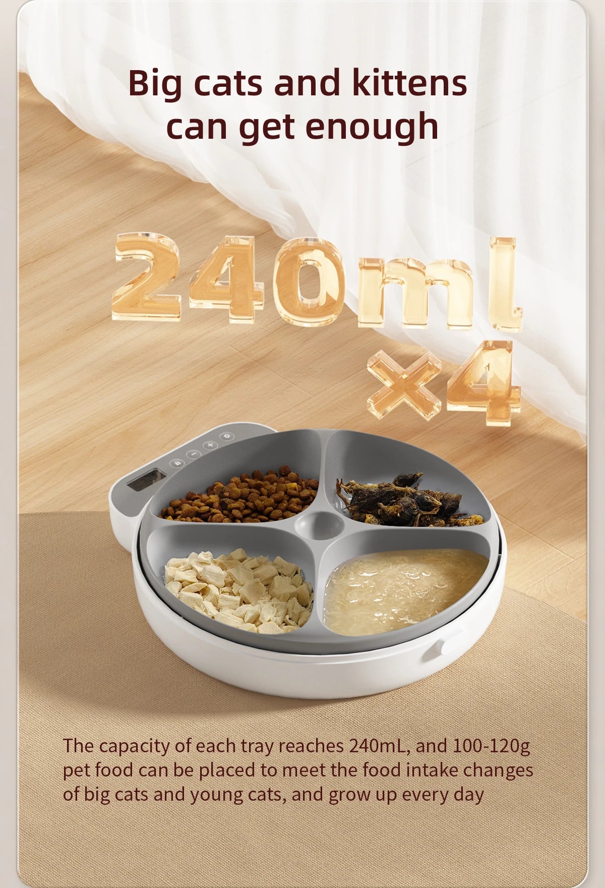 Mystery Paw 4-Meal Automatic Pet Feeder: Fresh Meals for Cats & Dogs