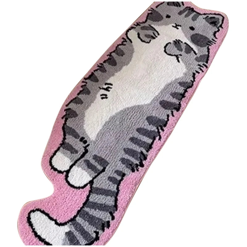Mystery Paw Cartoon Cat-Shaped Bed Rug