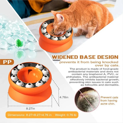 Interactive Cat Puzzle Feeder Bowl - Slow Down Mealtime Fun!