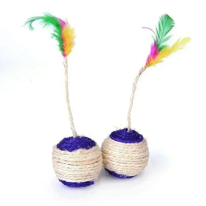 Mystery Paw Interactive Sisal Scratching Ball for Cats