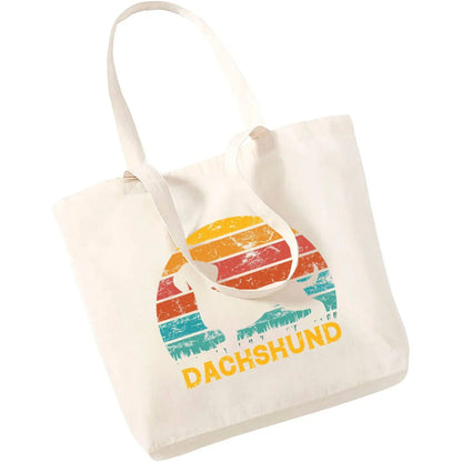 Cute Dachshund Canvas Tote Bag - Perfect for Dog Lovers!