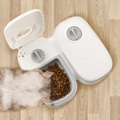 Koo Din Dual Bowl Automatic Pet Feeder with Ice Pack