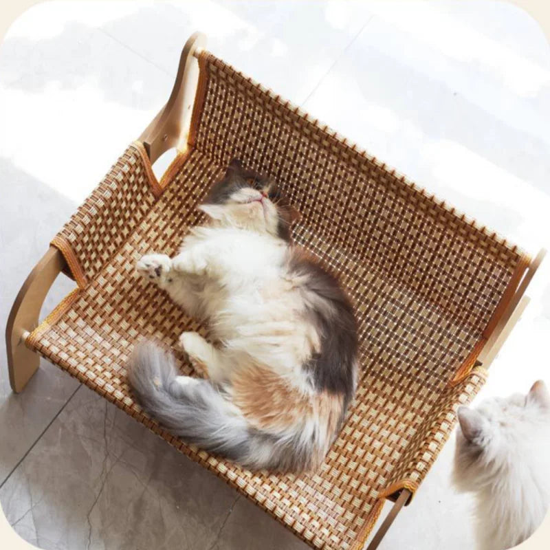 Mystery Paw Summer Cooling Rattan Cat Bed & Scratcher Lounge