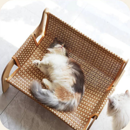 Mystery Paw Summer Cooling Rattan Cat Bed & Scratcher Lounge