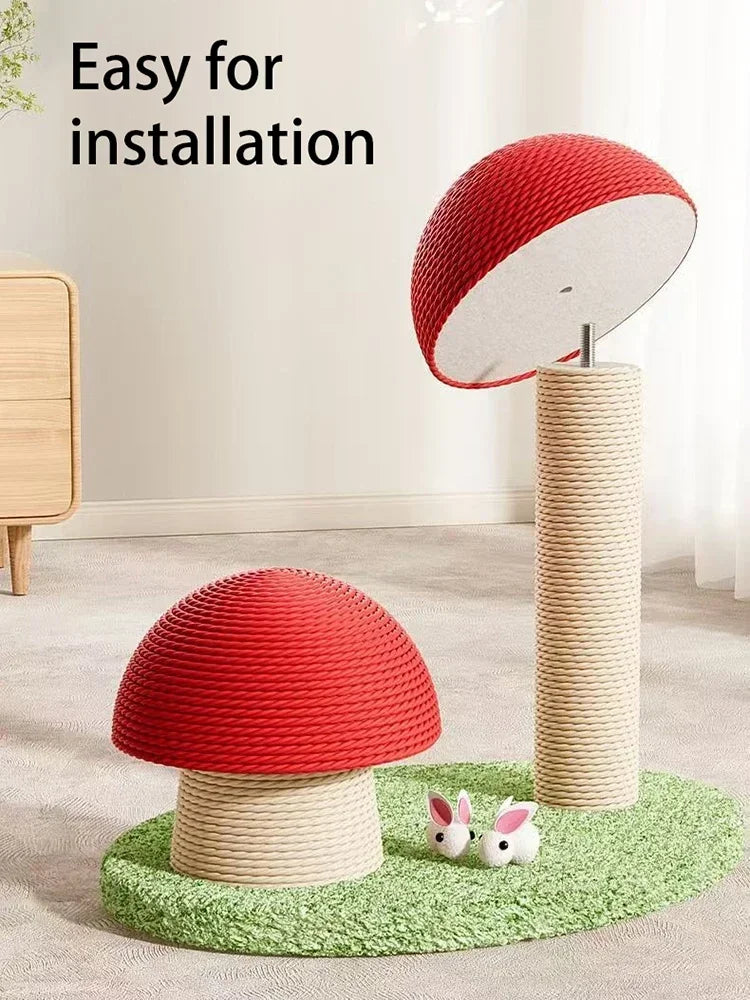 Mystery Paw Mushroom Cat Scratching Post - Whimsical Fun for Your Feline!