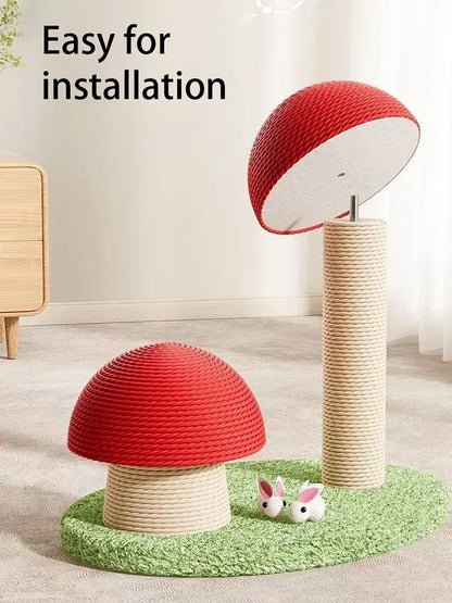 Mystery Paw Mushroom Cat Scratching Post - Whimsical Fun for Your Feline!