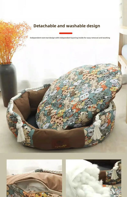 Mystery Paw's Cozy Kitten & Puppy Bed - Breathable Comfort