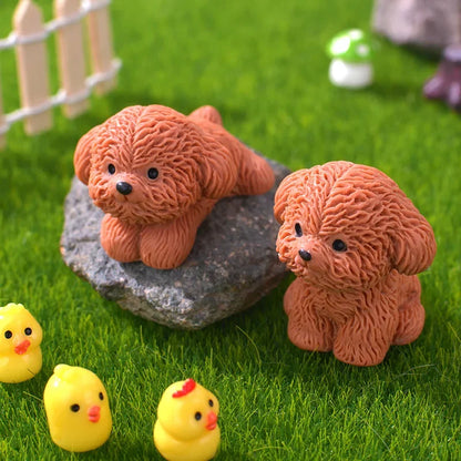 3D Cute Puppy Shoe Charms: Brown Teddy Dog Buckles for Sandals & Clogs