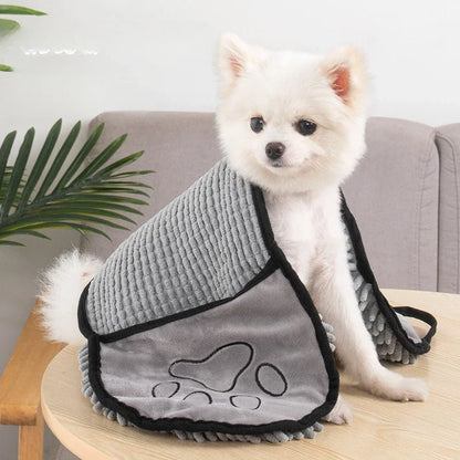 Quick-Dry Dog Bath Robe Towel - Soft & Absorbent Pet Cleaning Essential