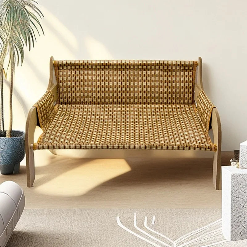 Mystery Paw Summer Cooling Rattan Cat Bed & Scratcher Lounge