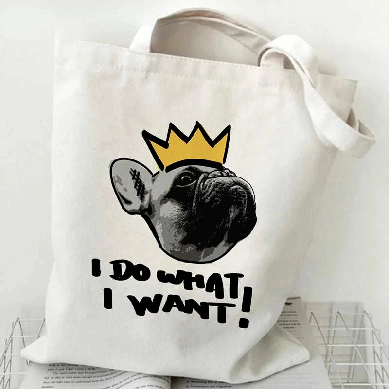 French Bulldog Fashion Canvas Tote - Cute & Versatile