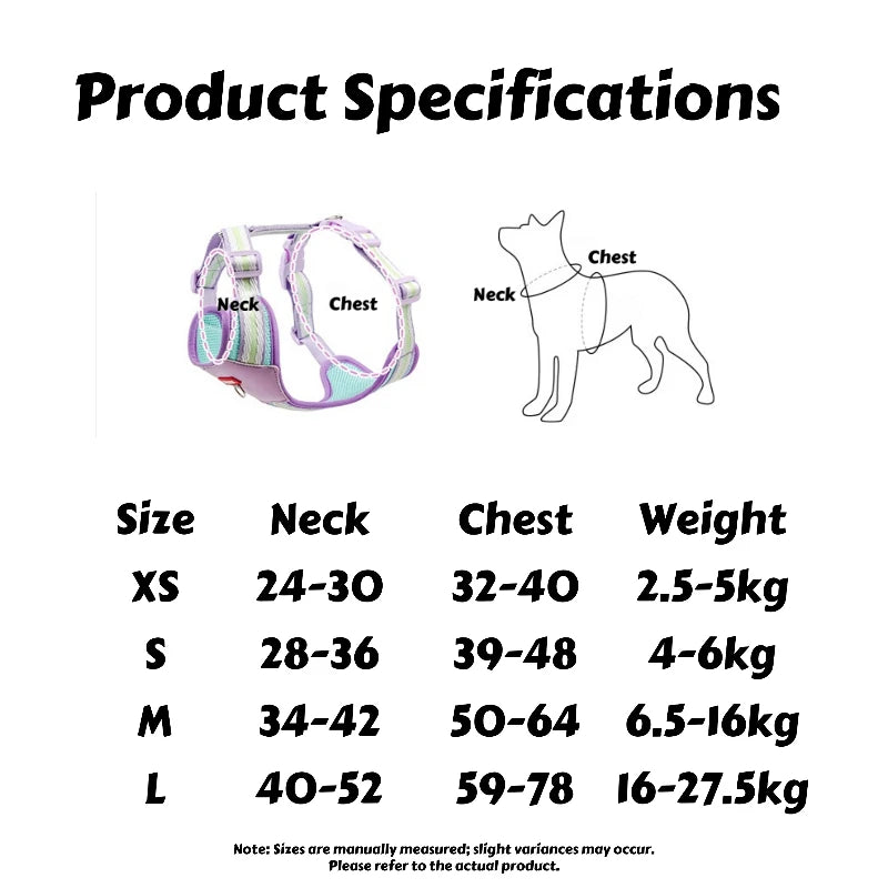 Mystery Paw No-Pull Adjustable Dog Harness - Reflective & Comfortable for All Breeds