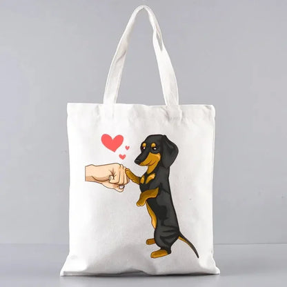 Dachshund Delight Eco-Friendly Canvas Tote Bag for Pet Lovers