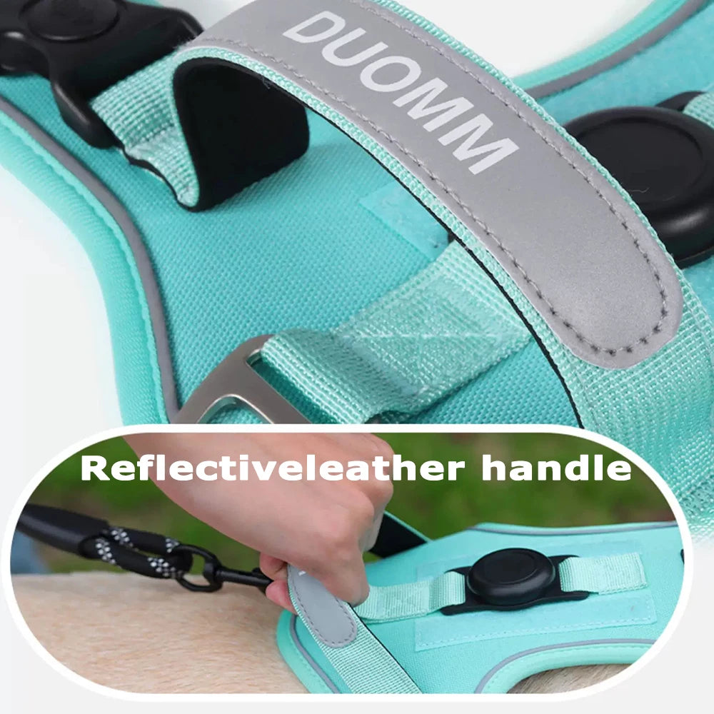 No Pull Adjustable Reflective Dog Harness with Airtag Holder - Mystery Paw