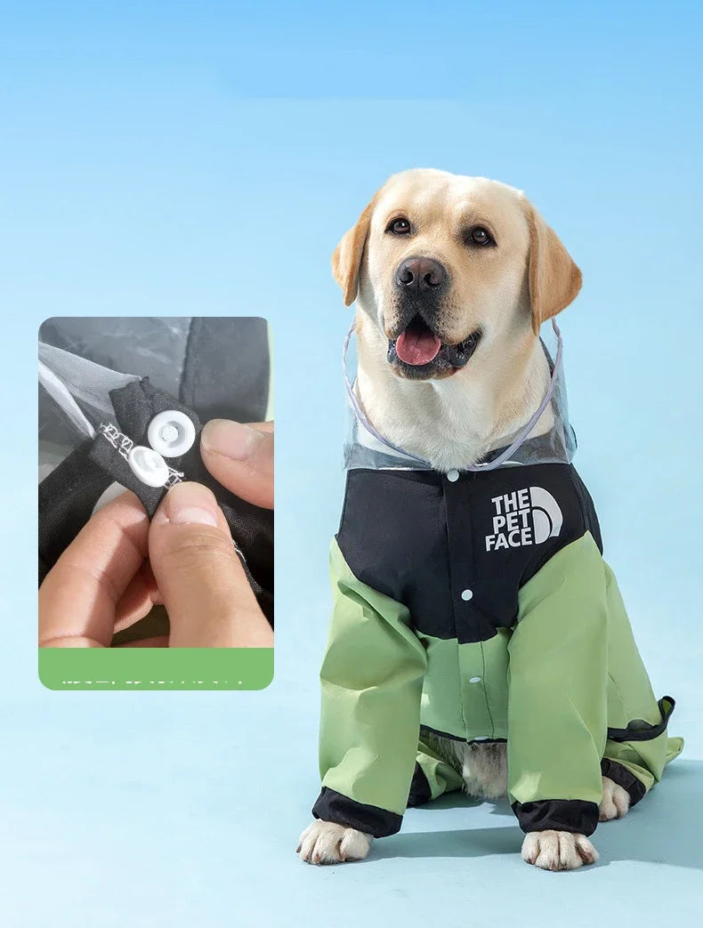 Mystery Paw Dog & Cat Hooded Rain Poncho