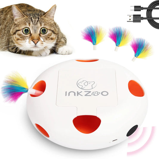 Mystery Paw Electric Interactive Feather Cat Toy - Endless Fun for Indoor Cats